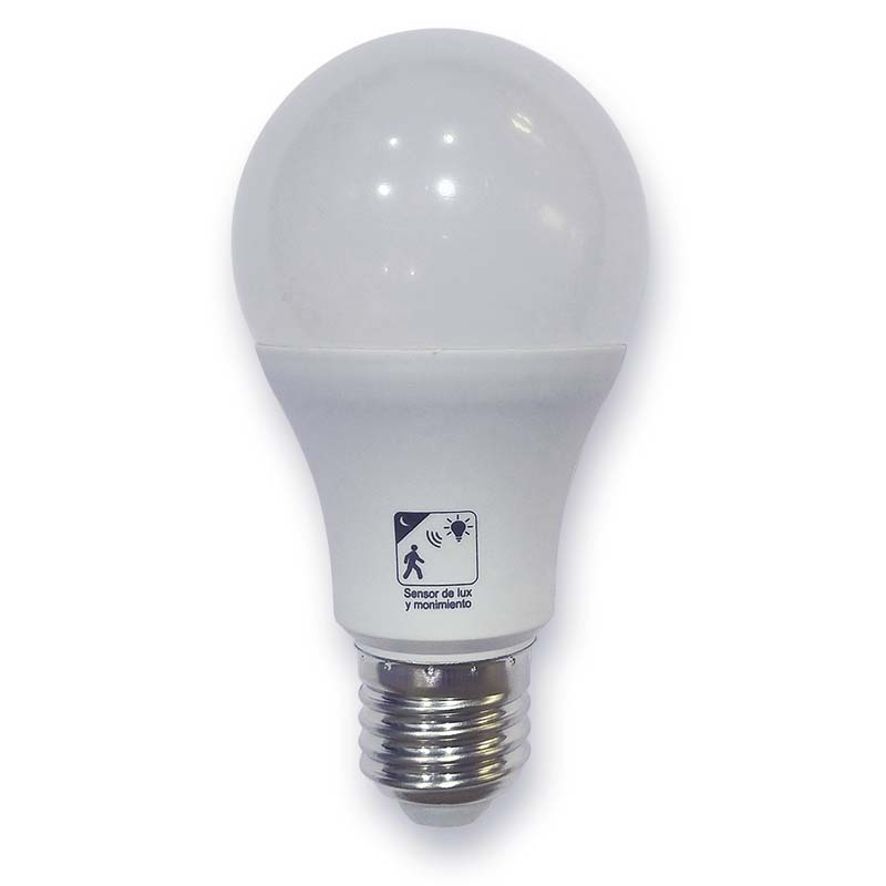Lampara standard led 12w e27 4000k con sensor radar